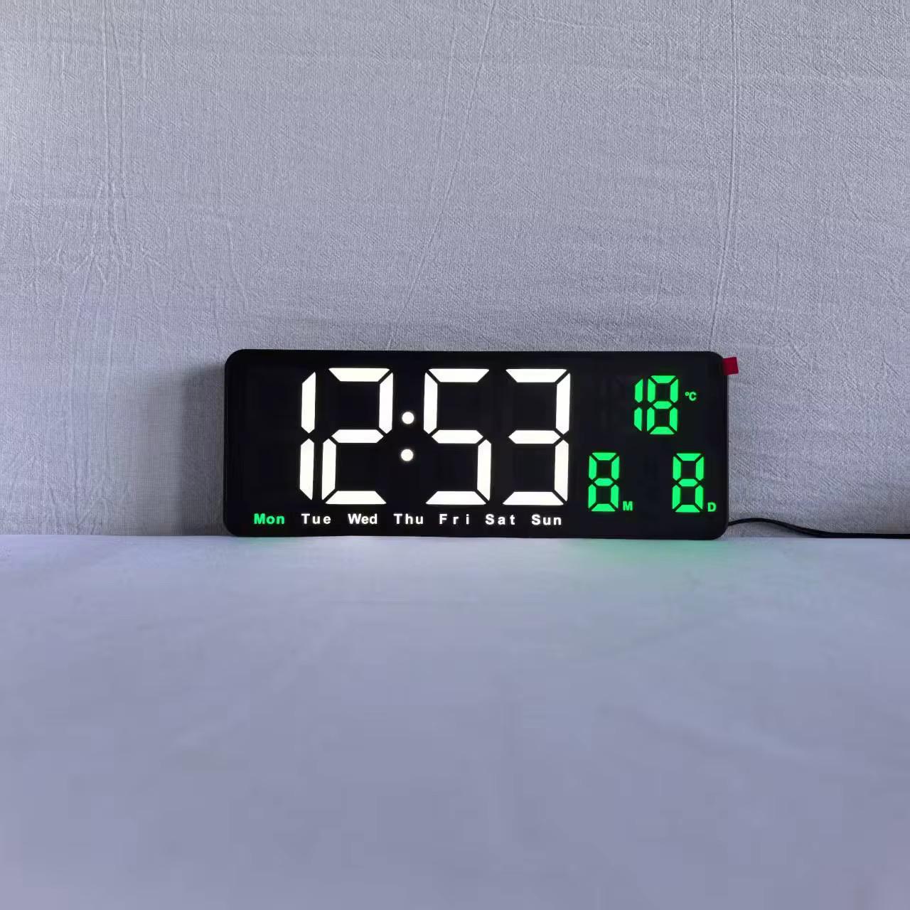 ساعة حائط رقمية ذكية مع شاشة LED+USB