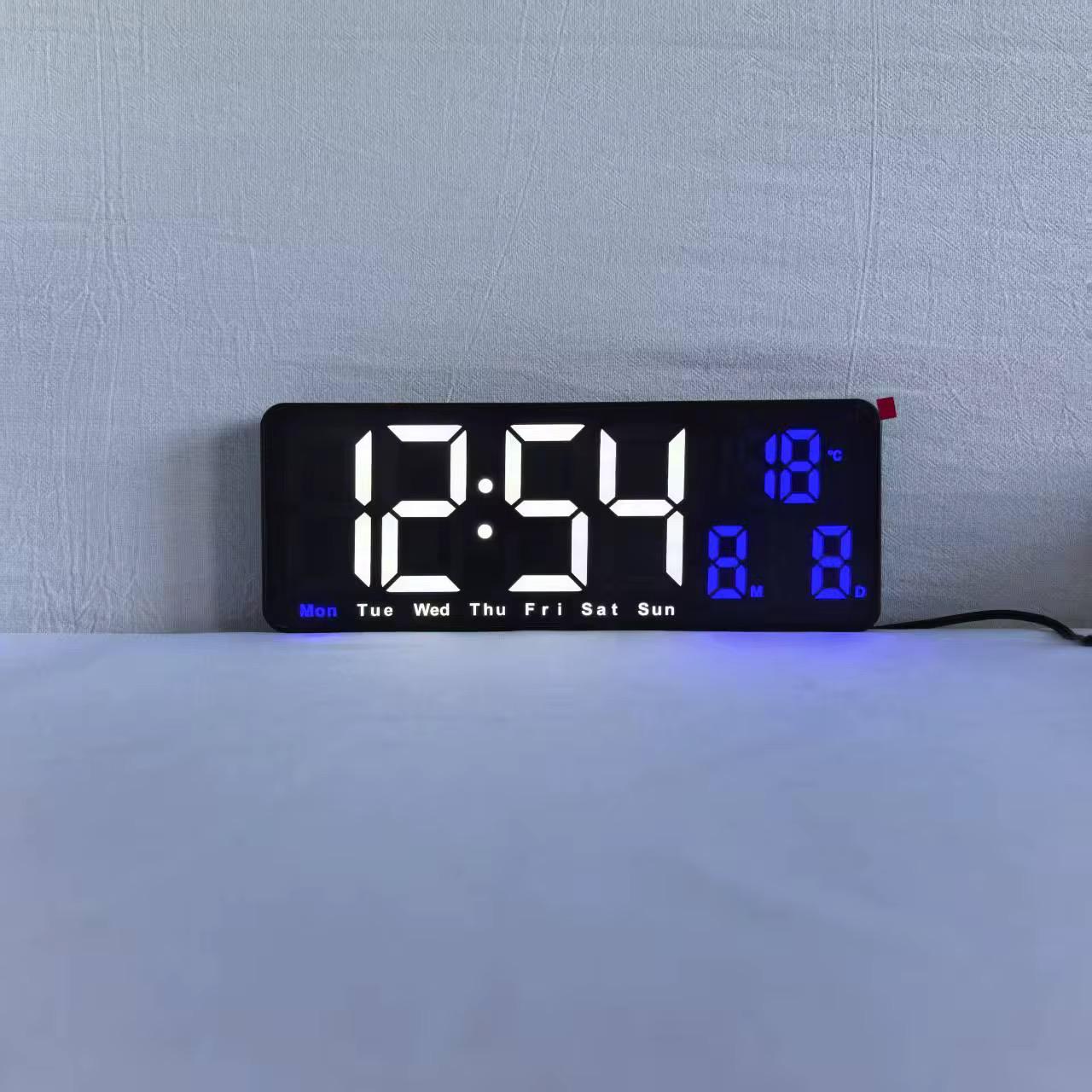 ساعة حائط رقمية ذكية مع شاشة LED+USB