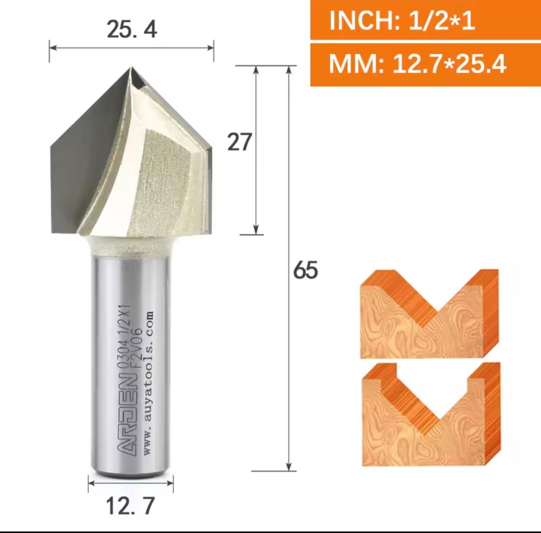 ريشة حفر V (V-Type Slotting Cutter)